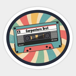 retro carpentern brut Sticker